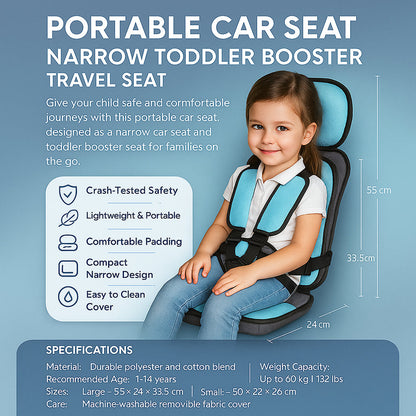 Portable Toddler Car Seat – Compact Narrow Travel Harness