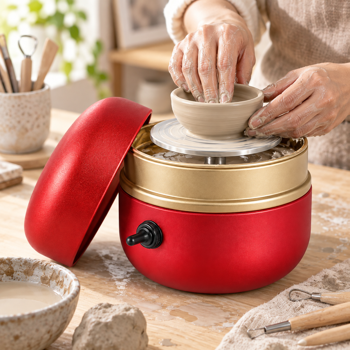 Compact Portable Pottery Wheel for Clay Projects product image 4