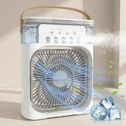 Portable USB Desktop Fan – Compact Air Cooling Fan, Multi-Speed, USB Powered | White & Black