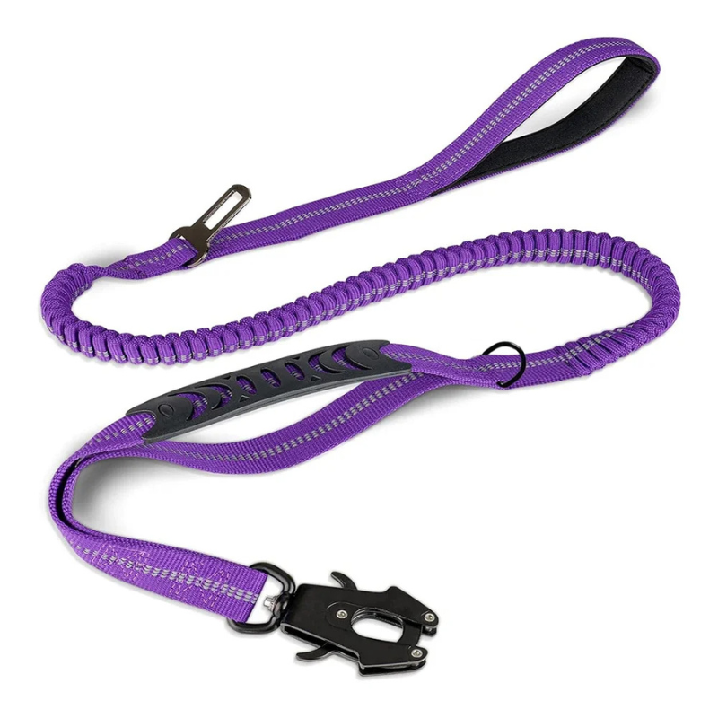 Heavy-Duty Reflective Dog Leash - Shock Absorbing