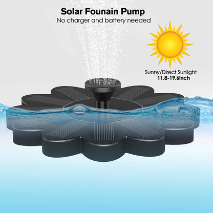 Flower Solar Fountain for Ponds & Bird Baths