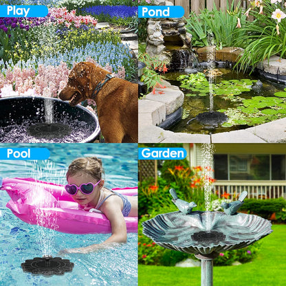 Flower Solar Fountain for Ponds & Bird Baths