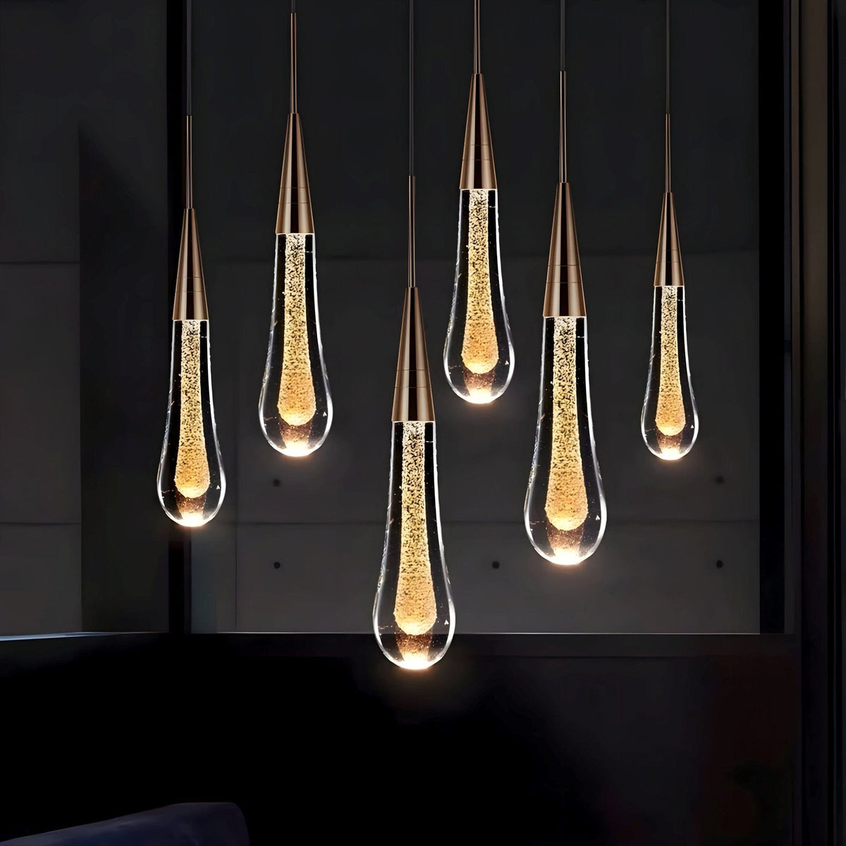 Dimmable Crystal Raindrop LED Chandelier – image 12
