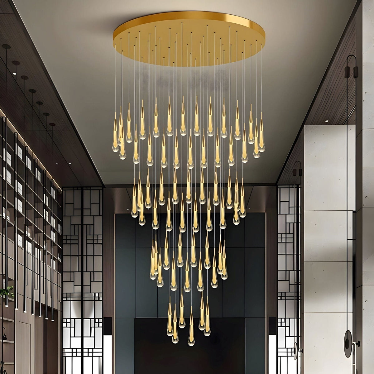 Dimmable Crystal Raindrop LED Chandelier – image 13