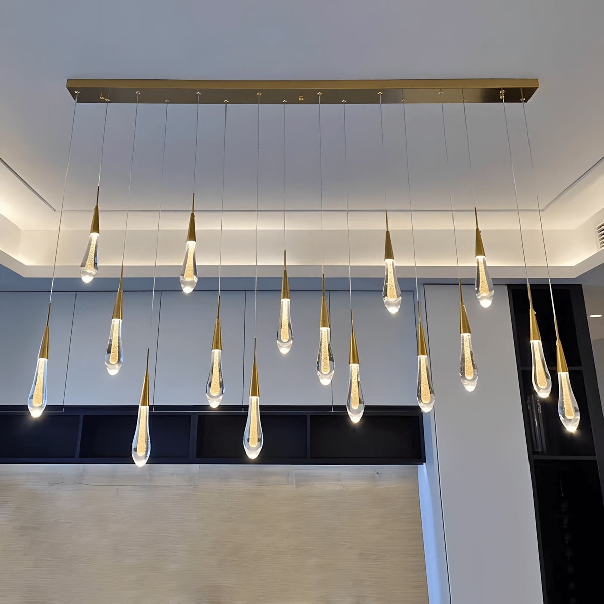 Dimmable Crystal Raindrop LED Chandelier – image 15