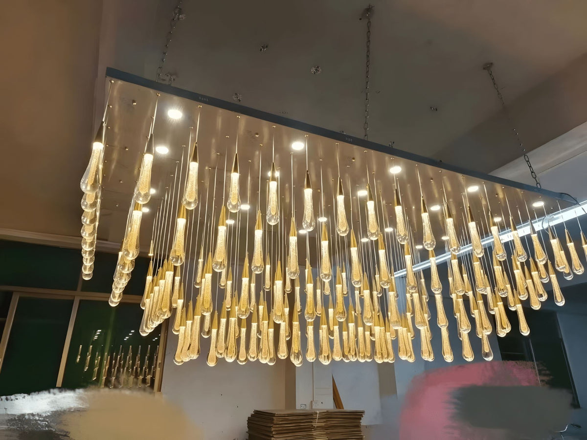 Dimmable Crystal Raindrop LED Chandelier – image 16
