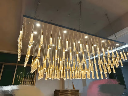 Dimmable Crystal Raindrop LED Chandelier – image 16