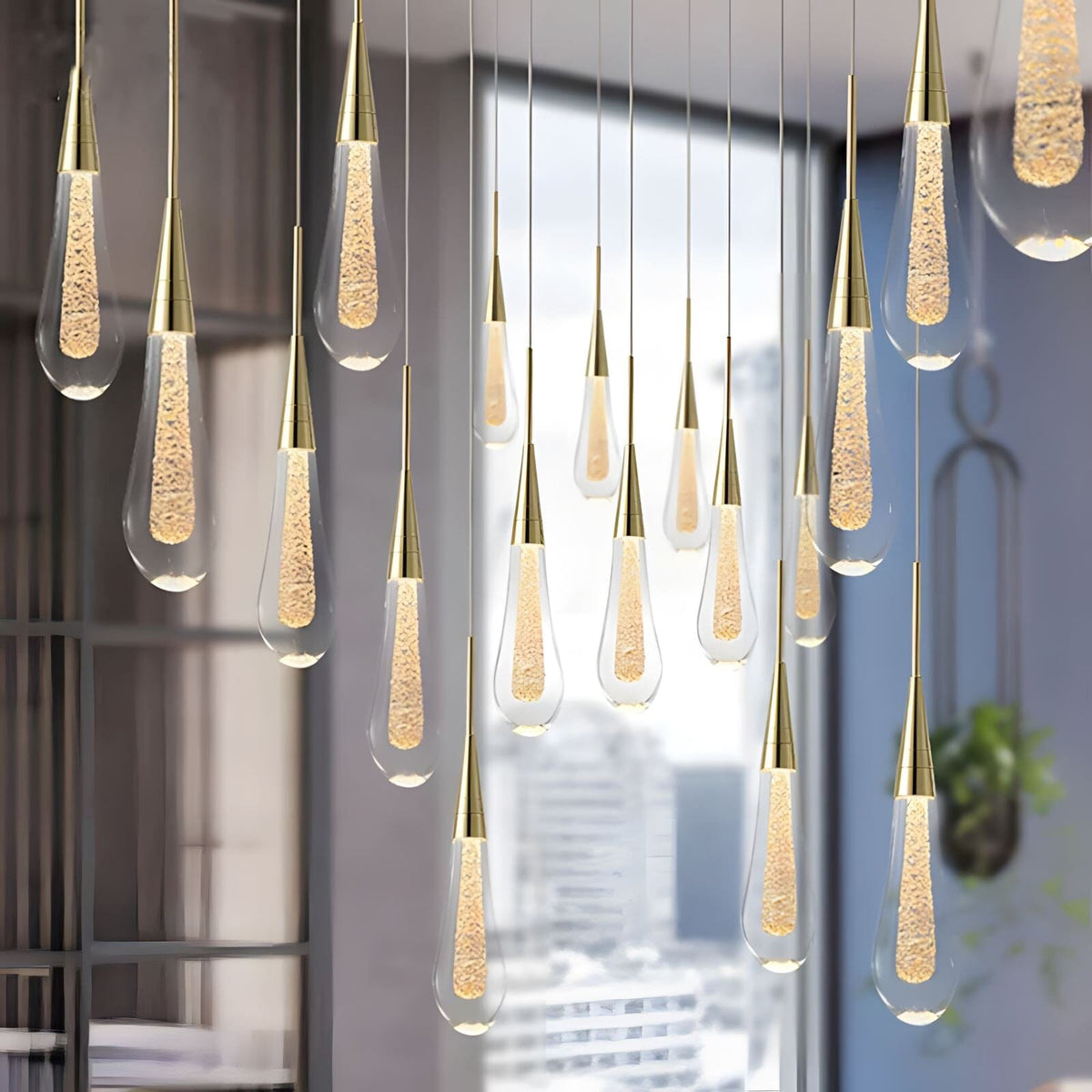 Dimmable Crystal Raindrop LED Chandelier – image 17