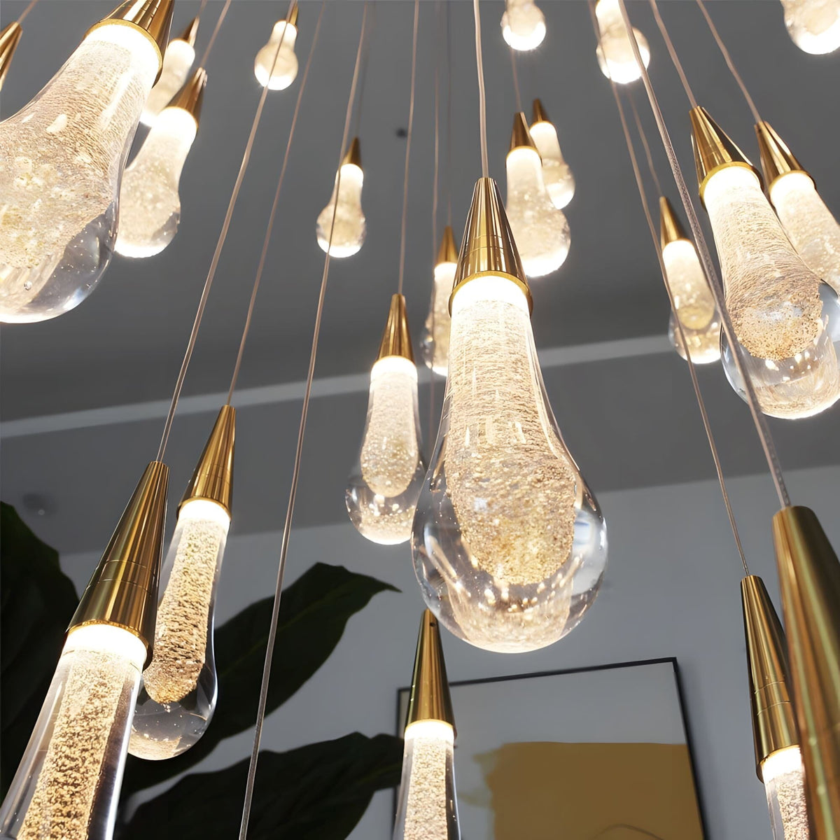 Dimmable Crystal Raindrop LED Chandelier – image 22