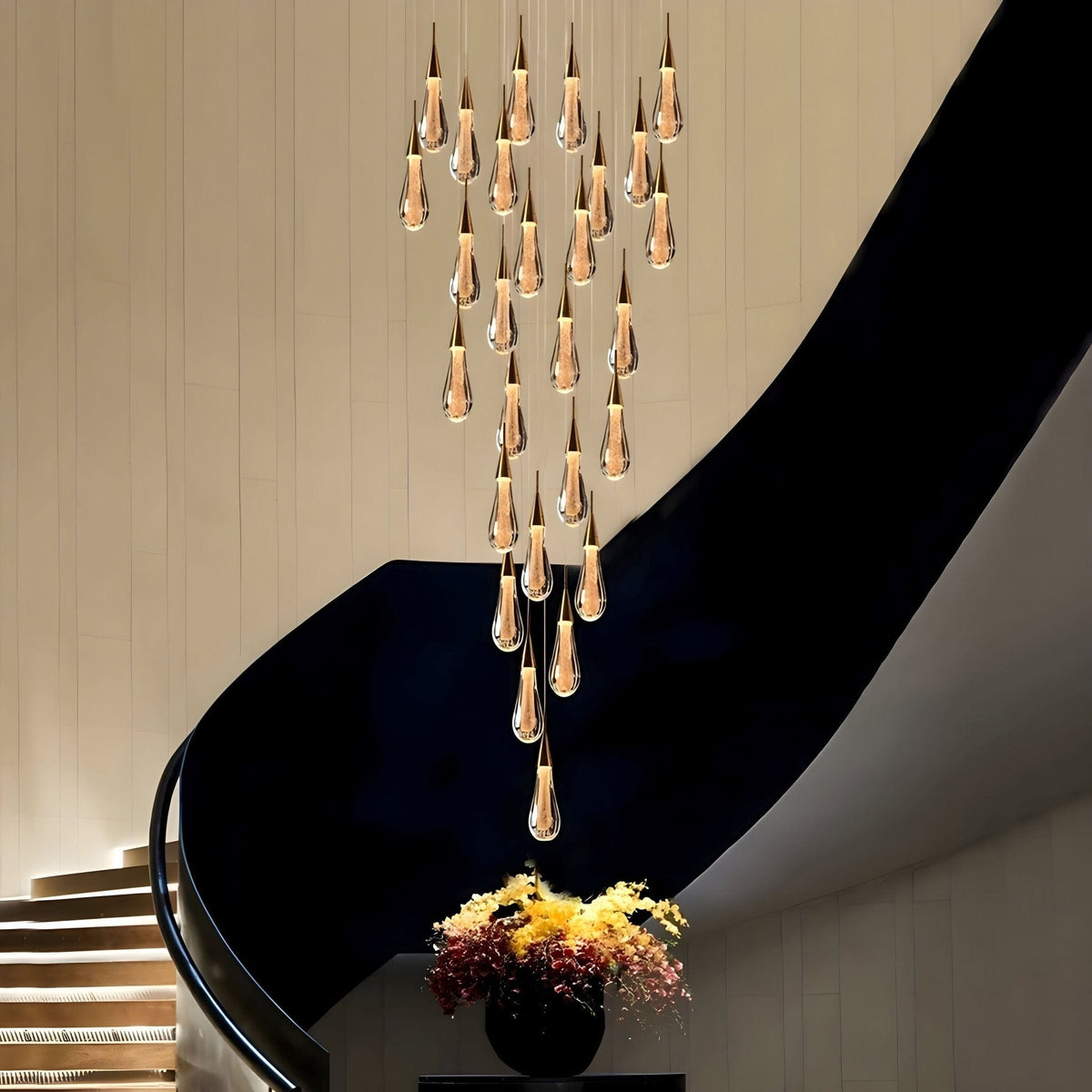 Dimmable Crystal Raindrop LED Chandelier – image 5
