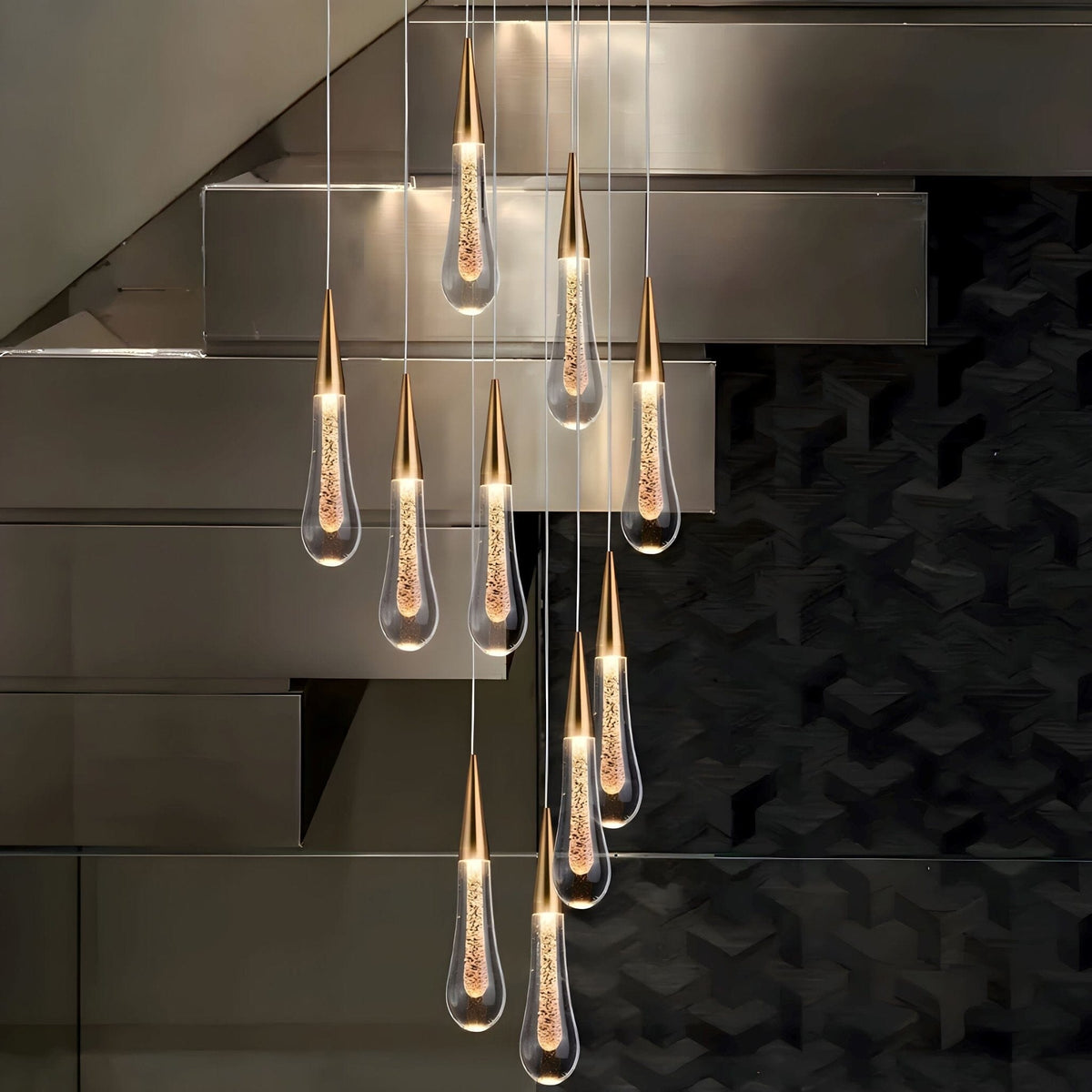 Dimmable Crystal Raindrop LED Chandelier – image 6