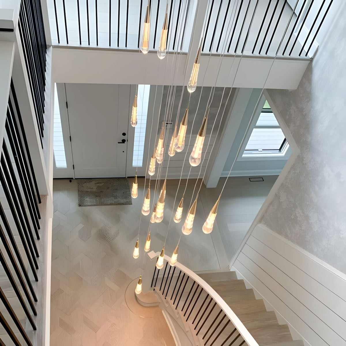 Dimmable Crystal Raindrop LED Chandelier – image 7