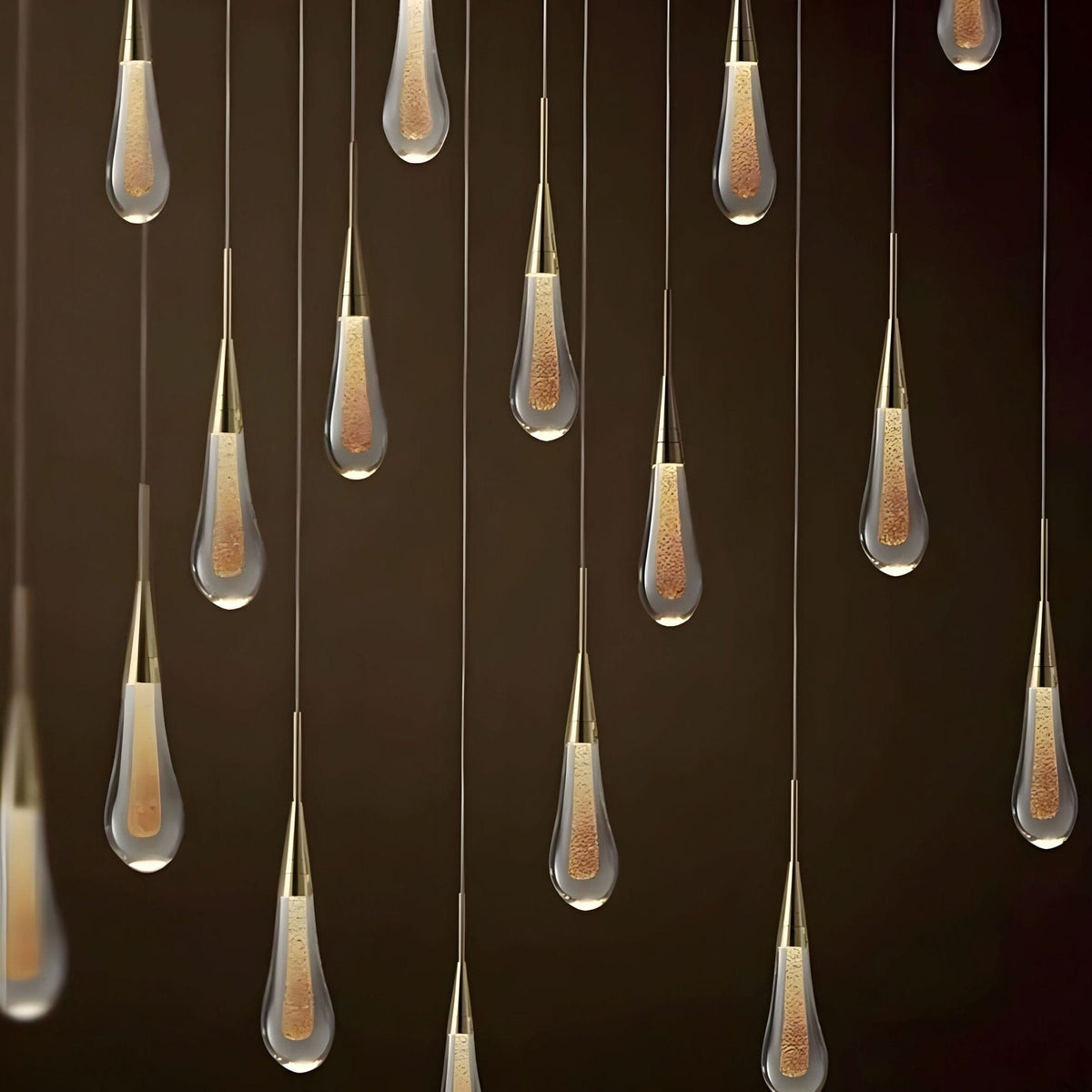Dimmable Crystal Raindrop LED Chandelier – image 8