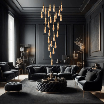 Dimmable Crystal Raindrop LED Chandelier