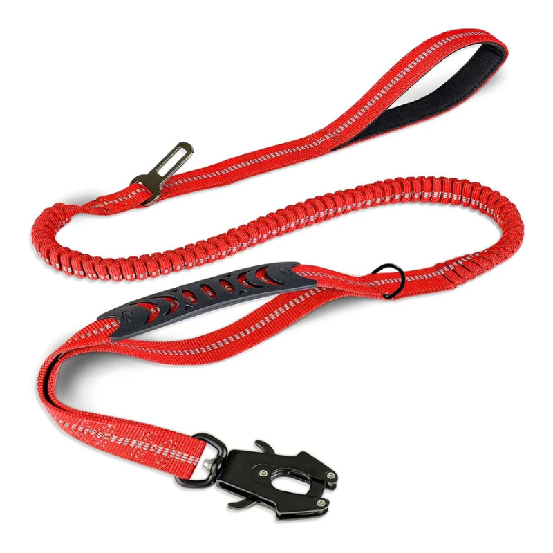 Heavy-Duty Reflective Dog Leash - Shock Absorbing