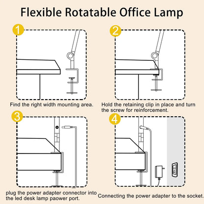 Clamp LED Desk Lamp