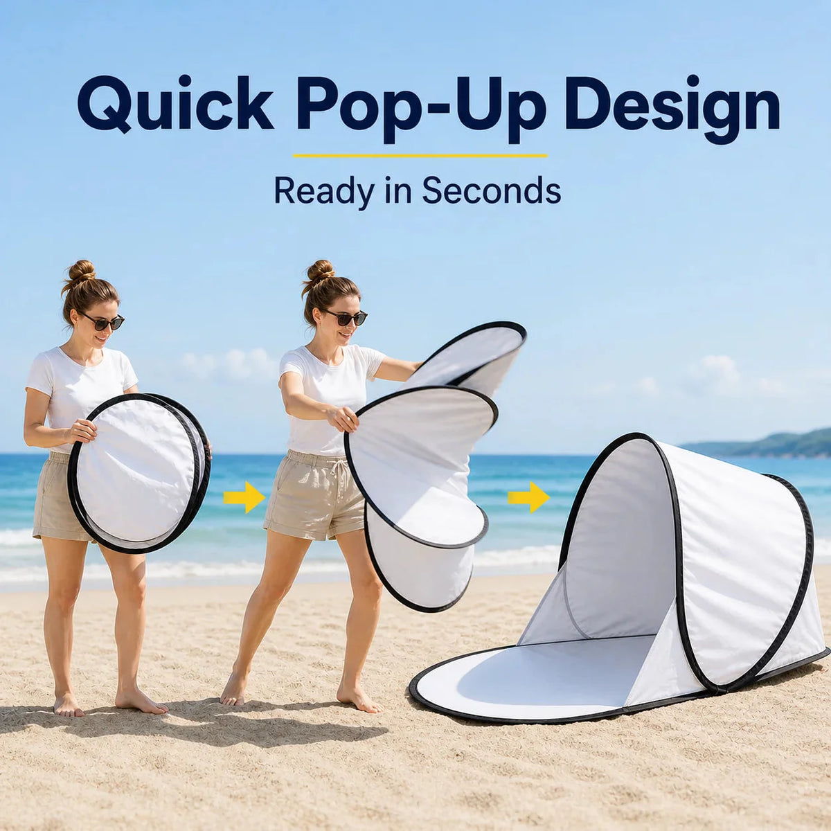 Pop-up beach tent with UV protection – sun protection