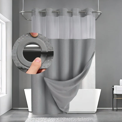 No Hook Shower Curtain