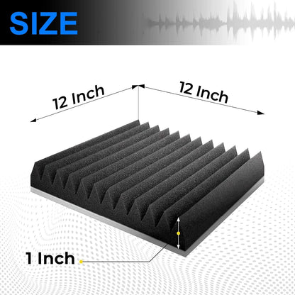 Acoustic Foam Panels – 12 Packs