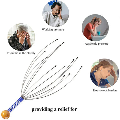 Head Scratcher Massager for Stress Relief & Relaxation