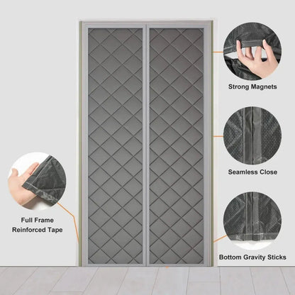 Waterproof Coldproof Magnetic Cotton Door Curtain