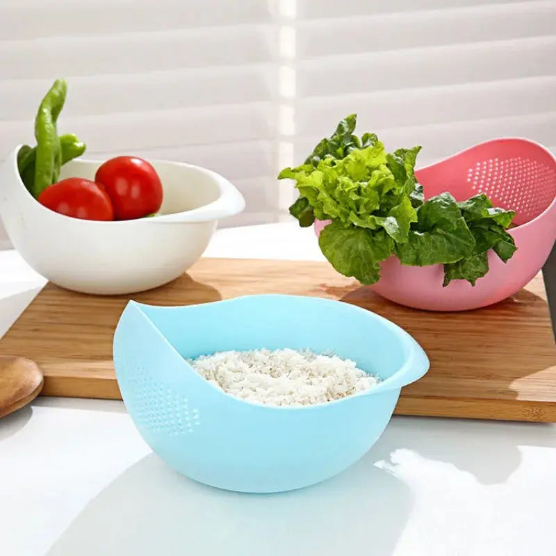 Plastic Rice Sieve Colander – 2 Pieces