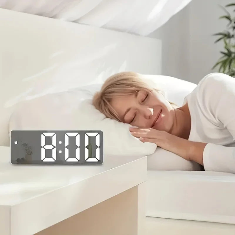 Minimalist Mirror Alarm Clock