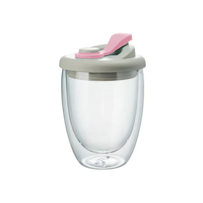 Double Wall Glass Mug Leak Proof Insulated Cup