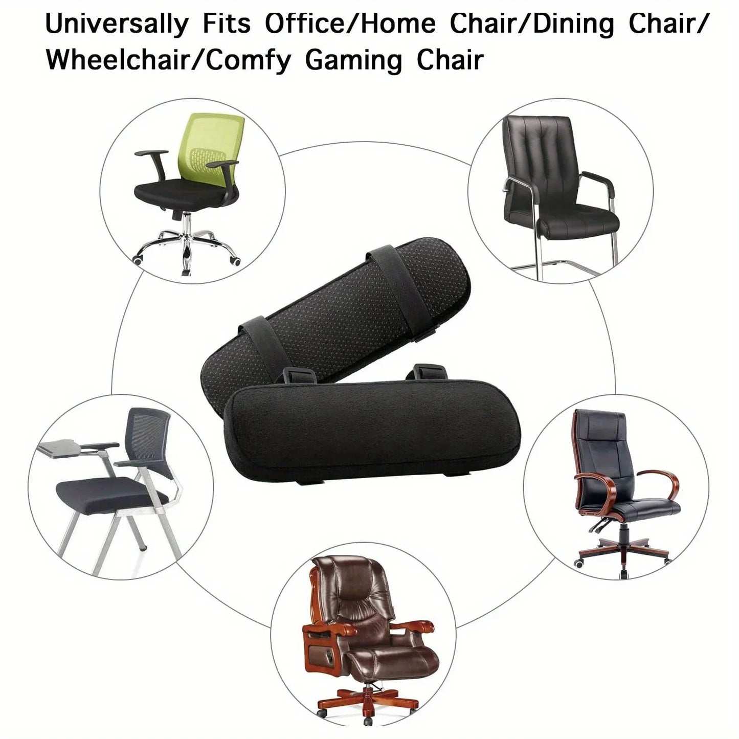 Armrest Pads for Office Chair for Elbow & Arm Comfort