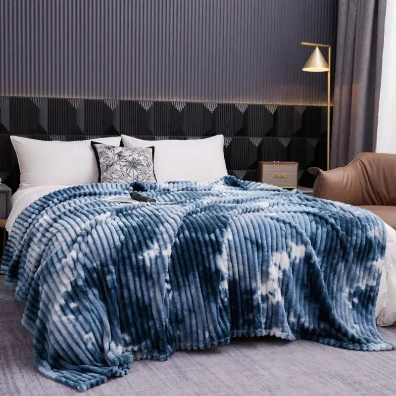 Tie Dye Thick Flannel Fleece Blanket