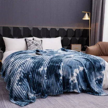 Tie Dye Thick Flannel Fleece Blanket