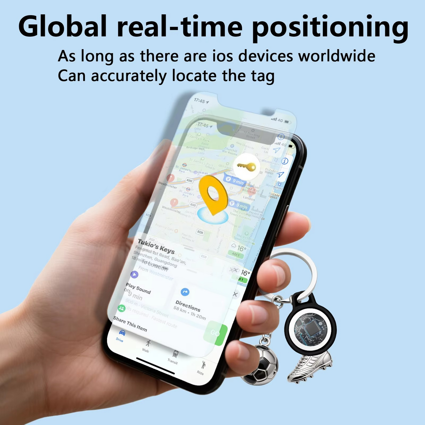 Smart Bluetooth Tracker Tag – Find Keys, Wallet & Pets