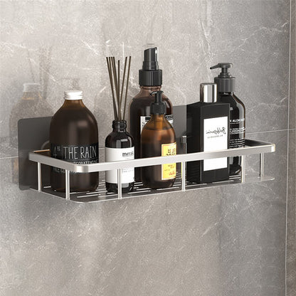 Metal Suction Cup Bathroom Shelf – No Drilling, Tool-Free Install | Single & Sets