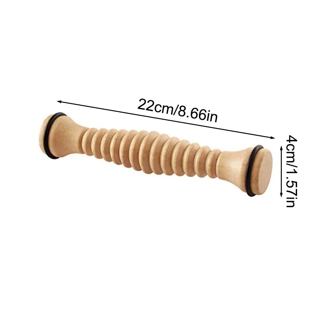 Wooden Foot Massager Roller for Pain Relief & Relaxation