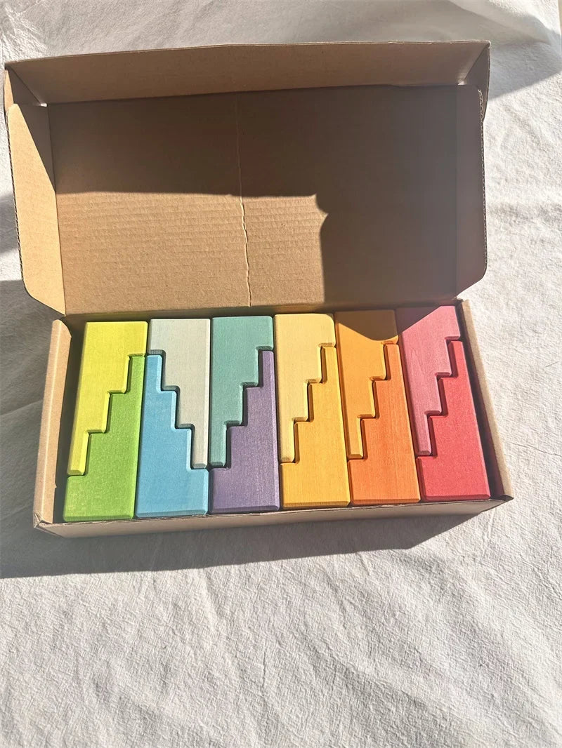 Large Wooden Stacking Blocks for Creative Building Play