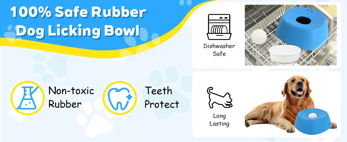 Textured Slow Feeder Lick Bowl for Dogs