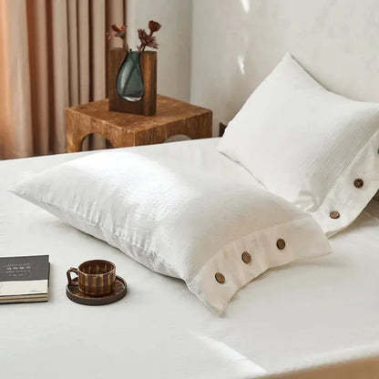 Solid Cotton Pillowcase Set – 2 Pieces