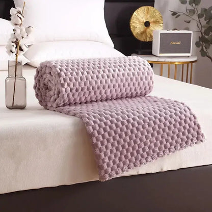 3D Clouds Jacquard Flannel Blanket