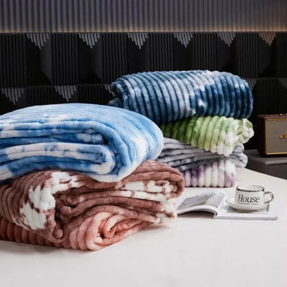 Tie Dye Thick Flannel Fleece Blanket