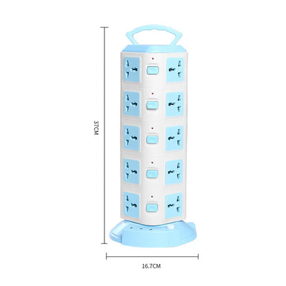 Vertical Surge Protector Tower Power Strip with USB