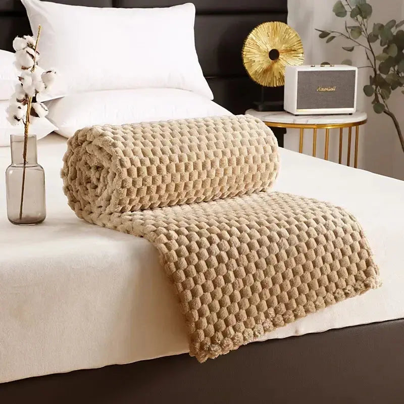3D Clouds Jacquard Flannel Blanket
