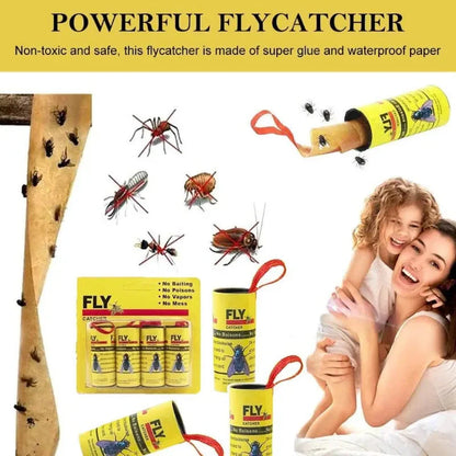 Flycatcher adhesive tape without poison