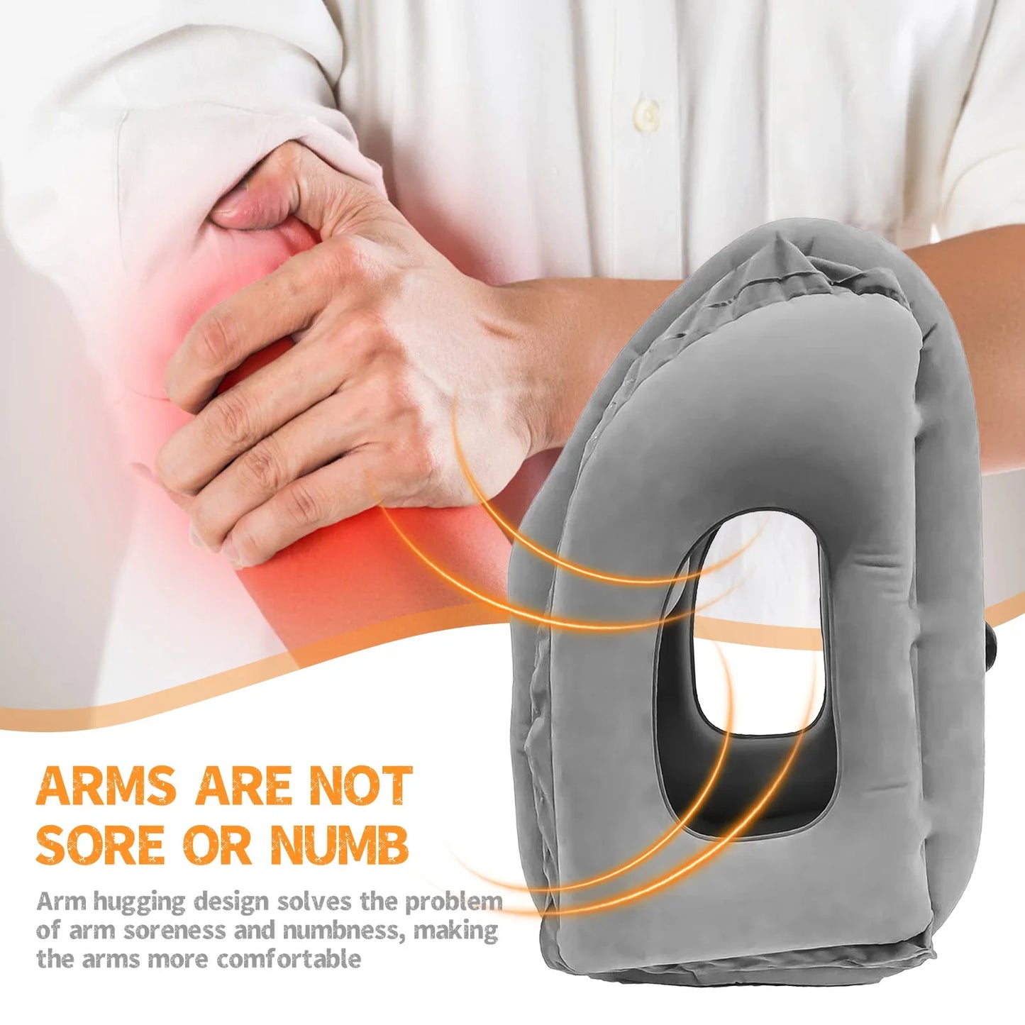 Inflatable Travel Pillow for 360° Neck & Head Support