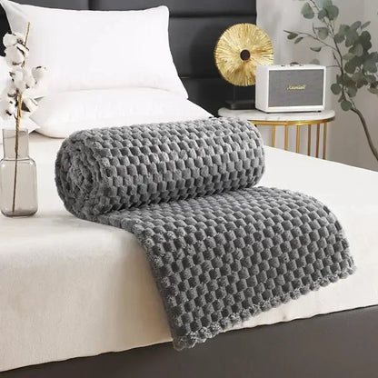 3D Clouds Jacquard Flannel Blanket