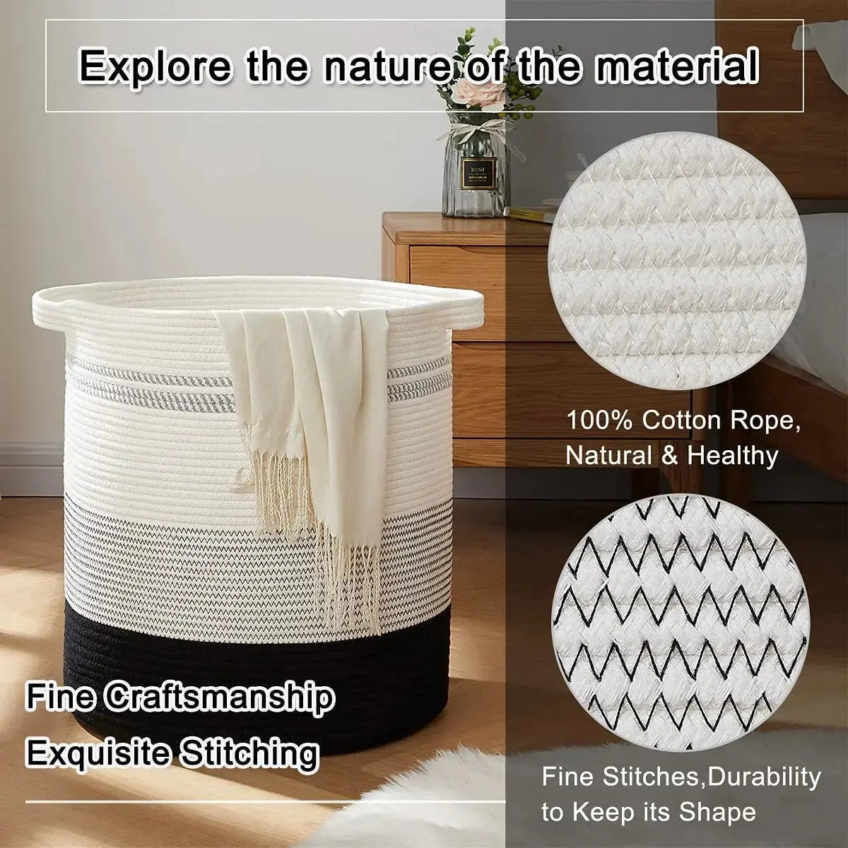 Woven Laundry Storage Basket