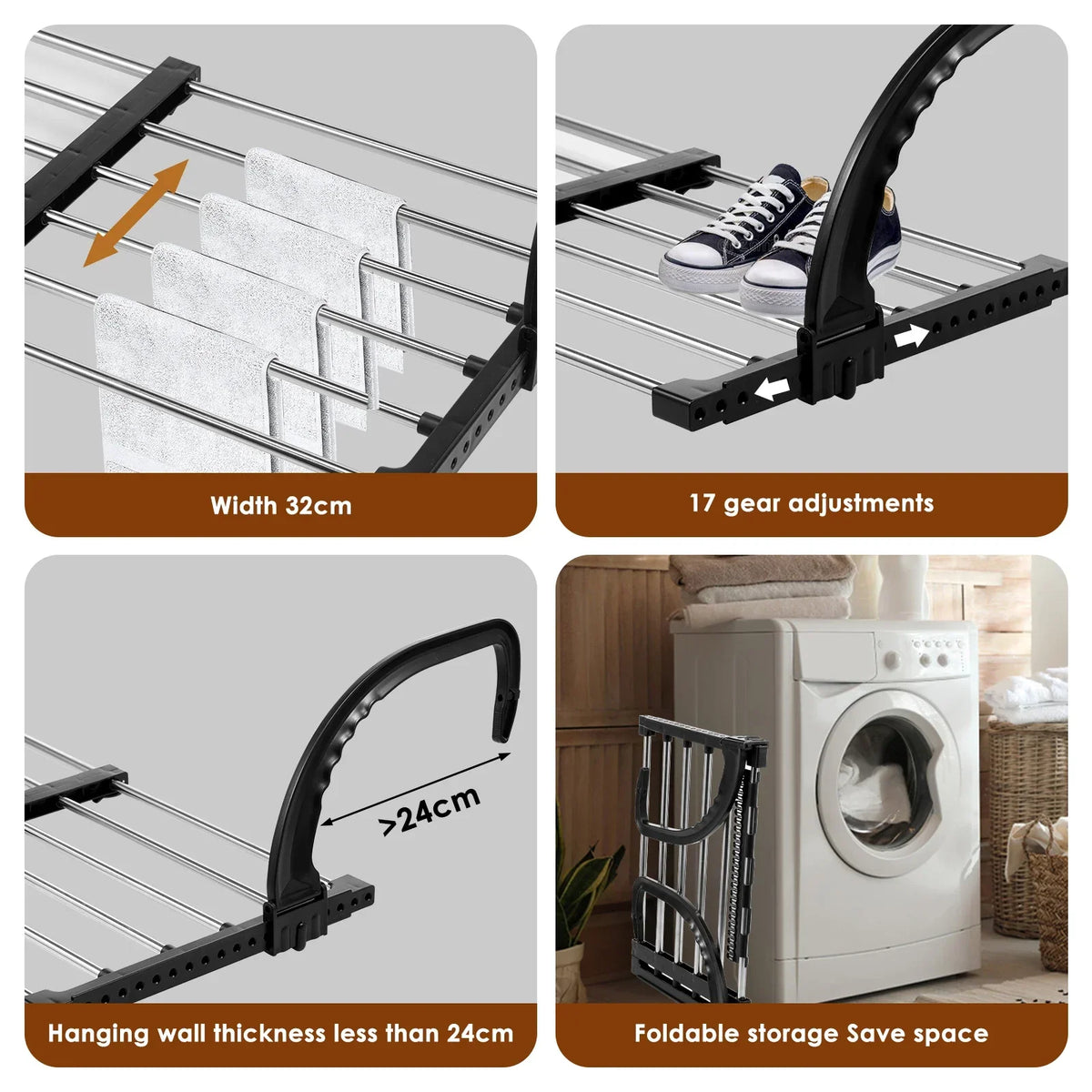 Extendable Radiator Drying Rack