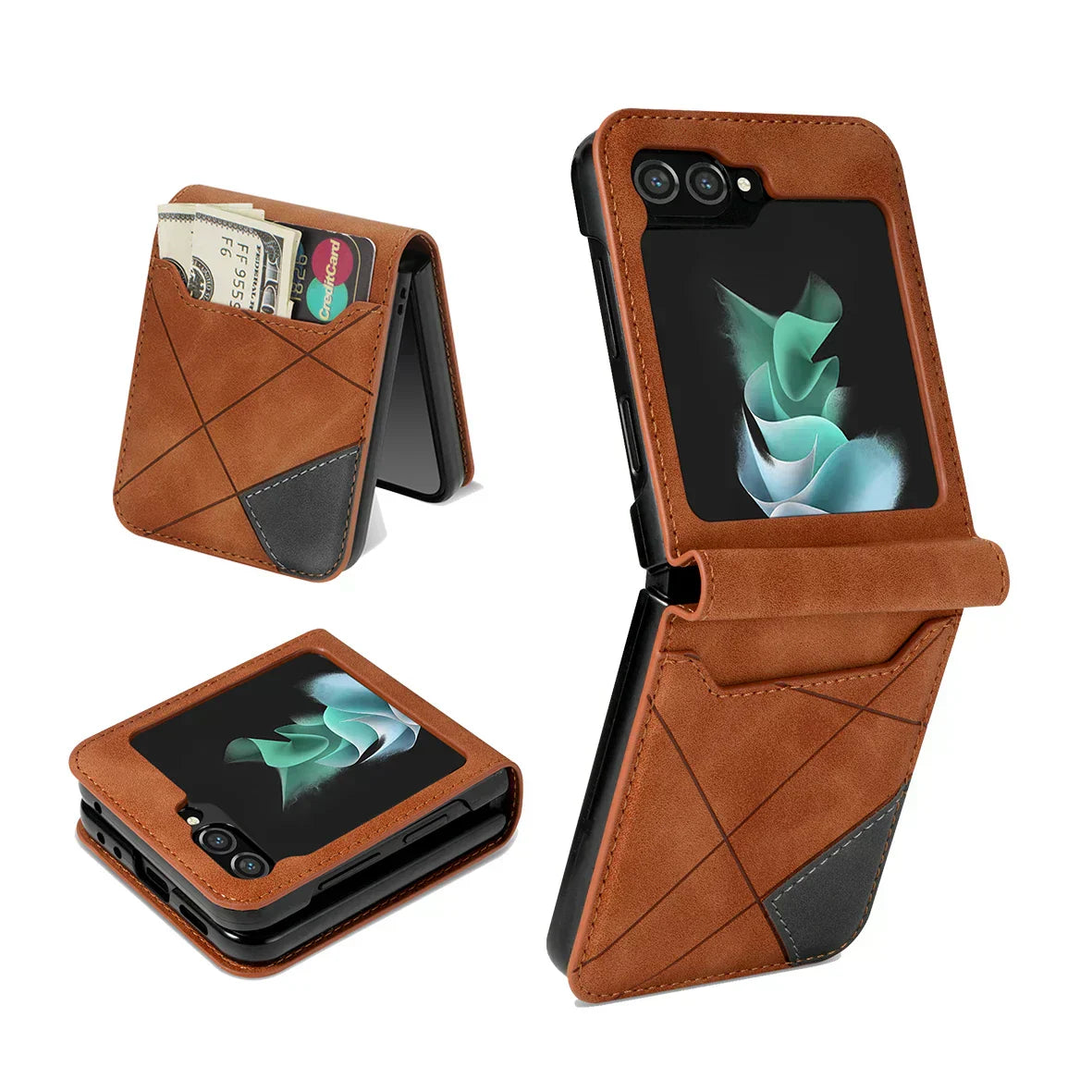 Leather Wallet Case for Samsung Galaxy Z Flip