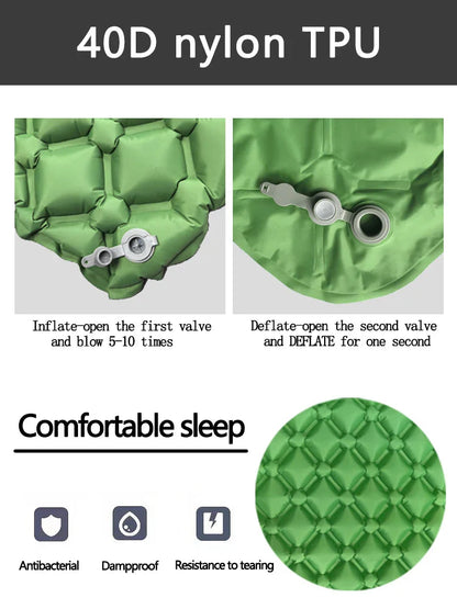 Ultralight Inflatable Air Mattress for Camping and Outdoor Use