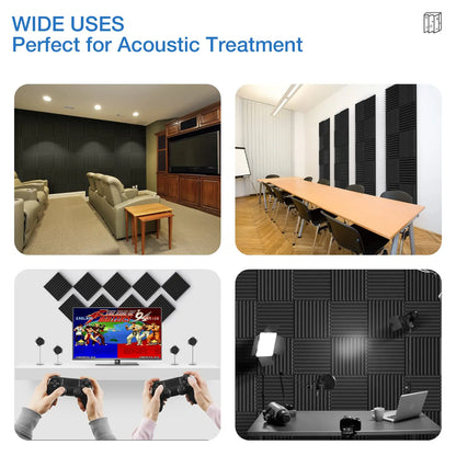 Acoustic Foam Panels – 12 Packs