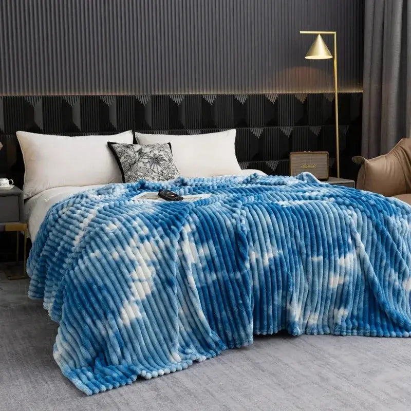Tie Dye Thick Flannel Fleece Blanket